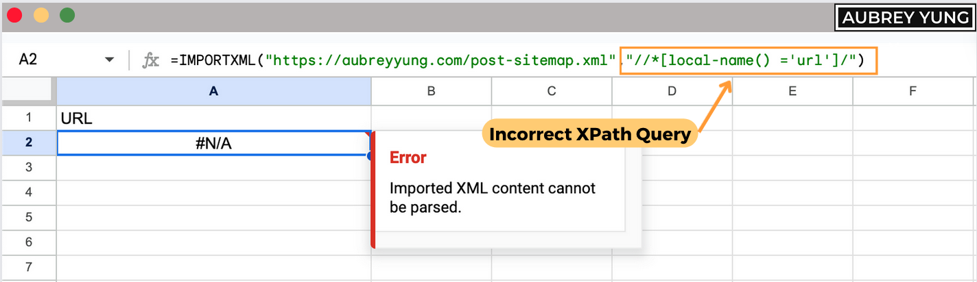 Incorrect Xpath query