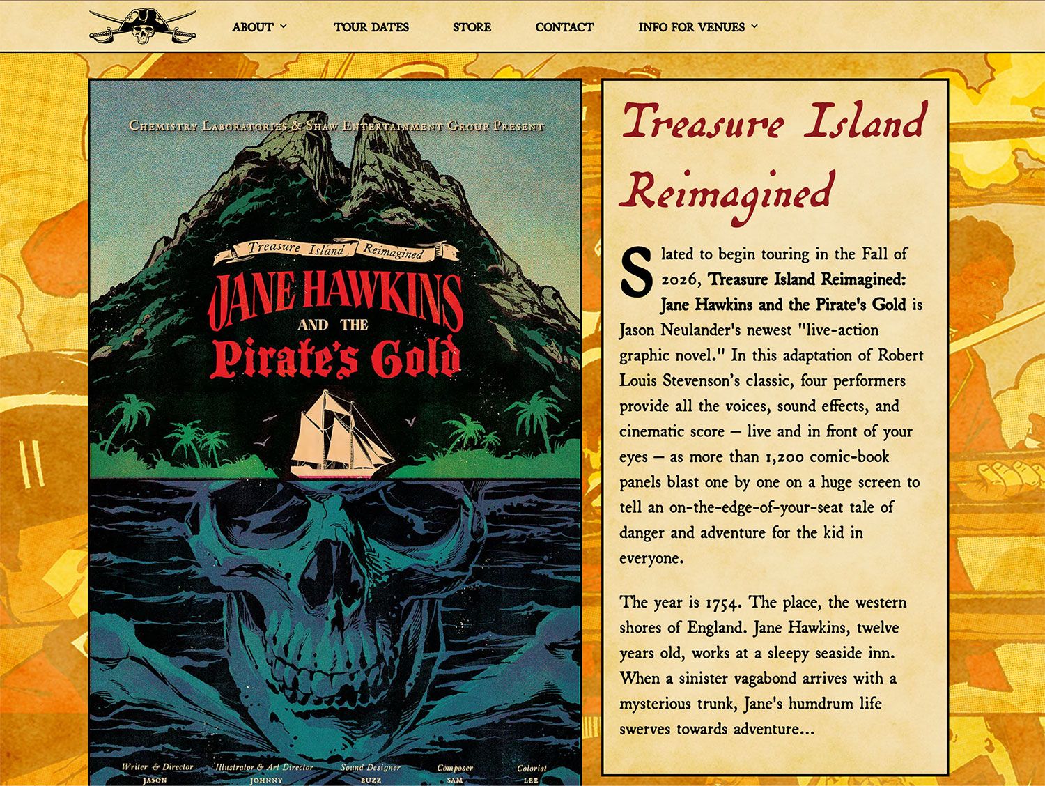 Treasure Island Reimagined Website