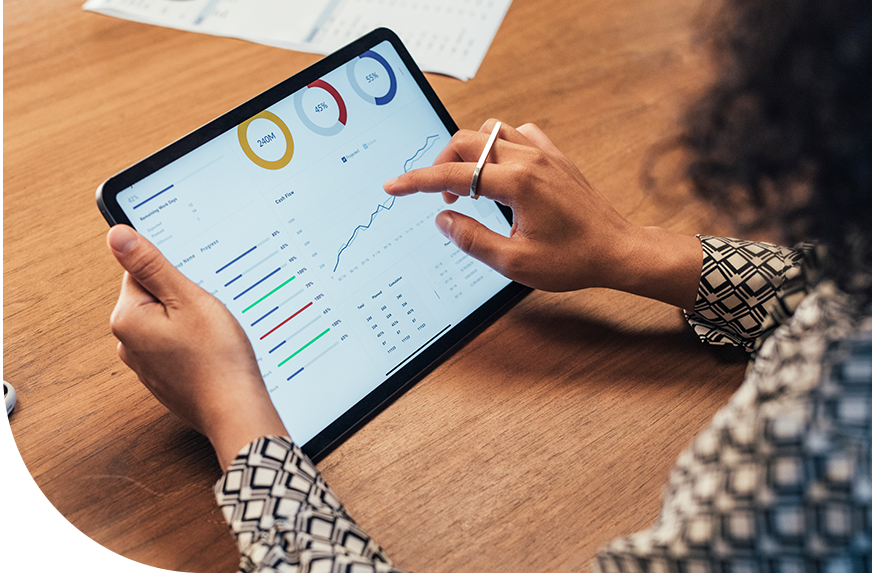 Viewing reporting on tablet