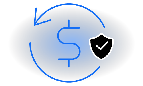 Decreased chargeback ratio icon