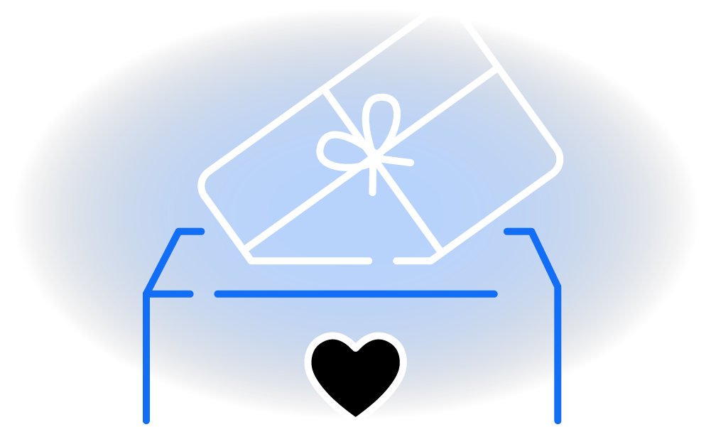 donation gift card icon