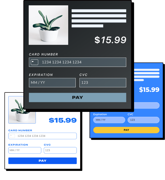 Examples of custom payment forms