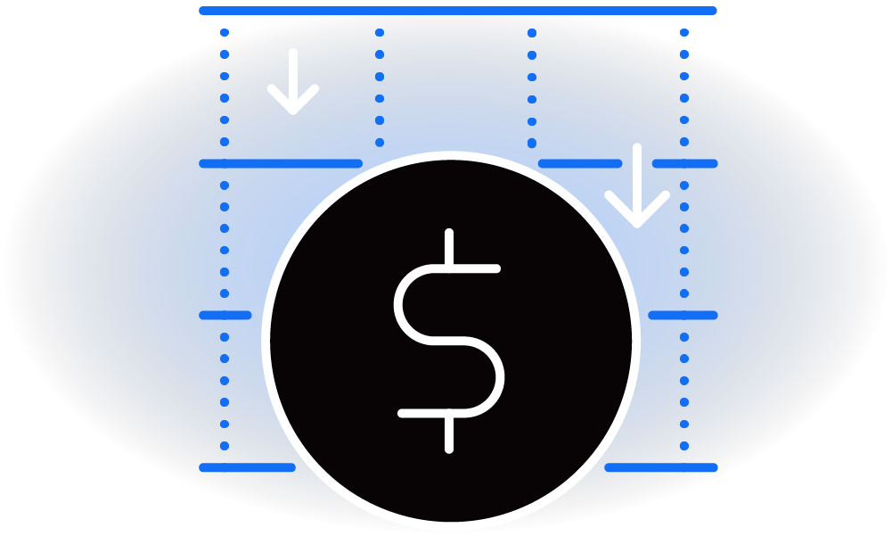 Lower prices icon