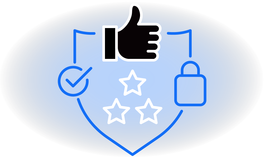 Thumbs up security icon