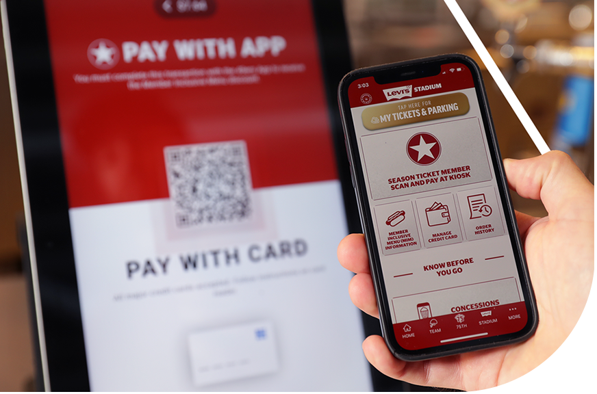 QR code payment at a concession stand