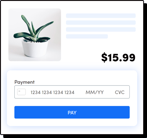 Simple one-line card payment