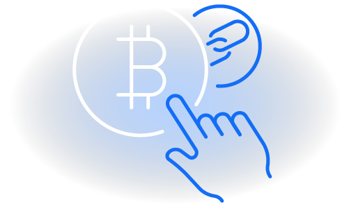 Icon representing Crypto Pay by Link - crypto payment processing - Shift4