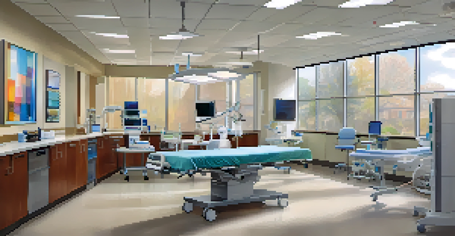 Inside a modern healthcare facility in St. Louis, featuring healthcare professionals working with advanced technology in a bright and welcoming space.