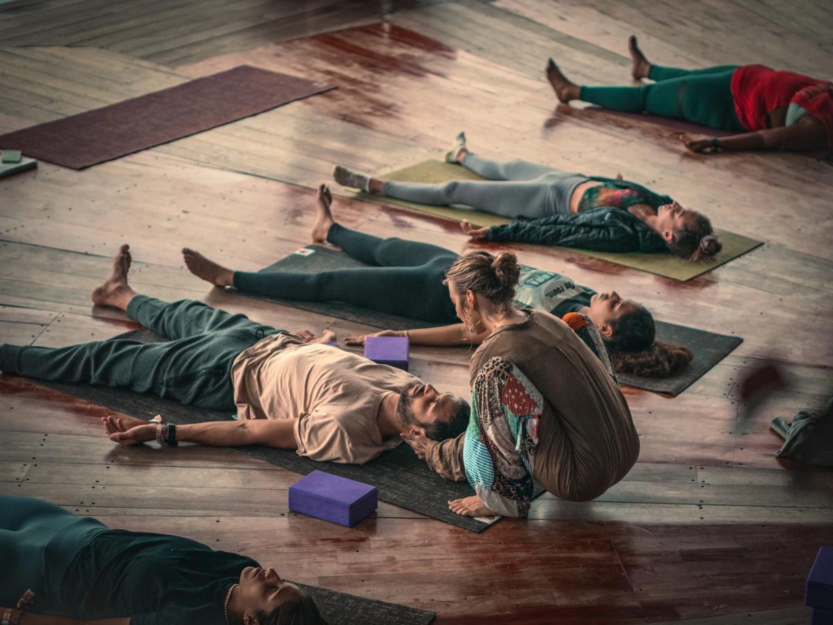 restorative yoga session