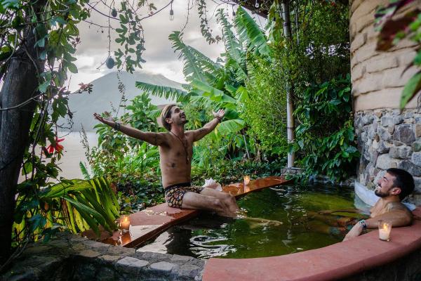 Sauna and plunge pool above Lake Atitlán