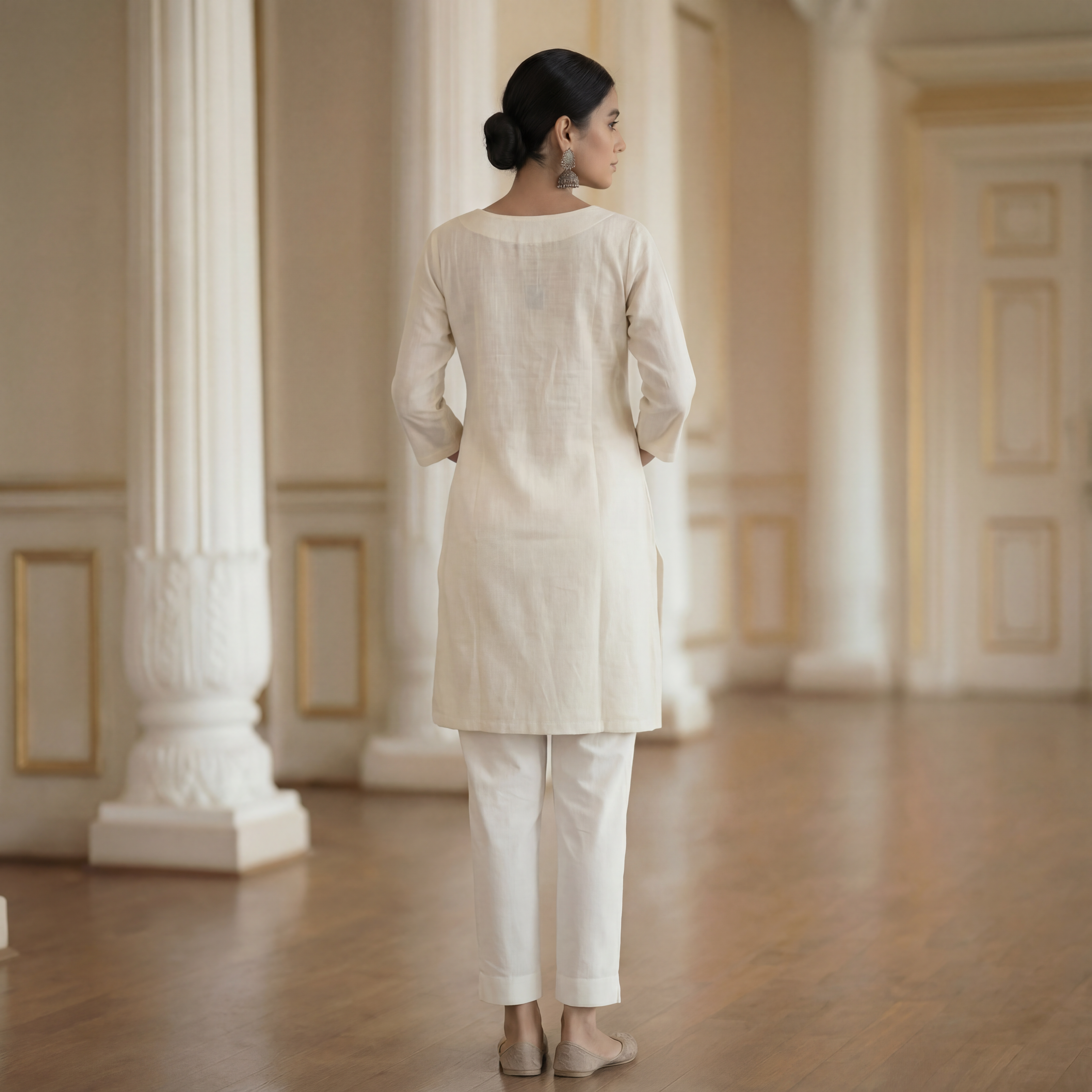  Lemon Yellow - Women’s Short Kurta  3