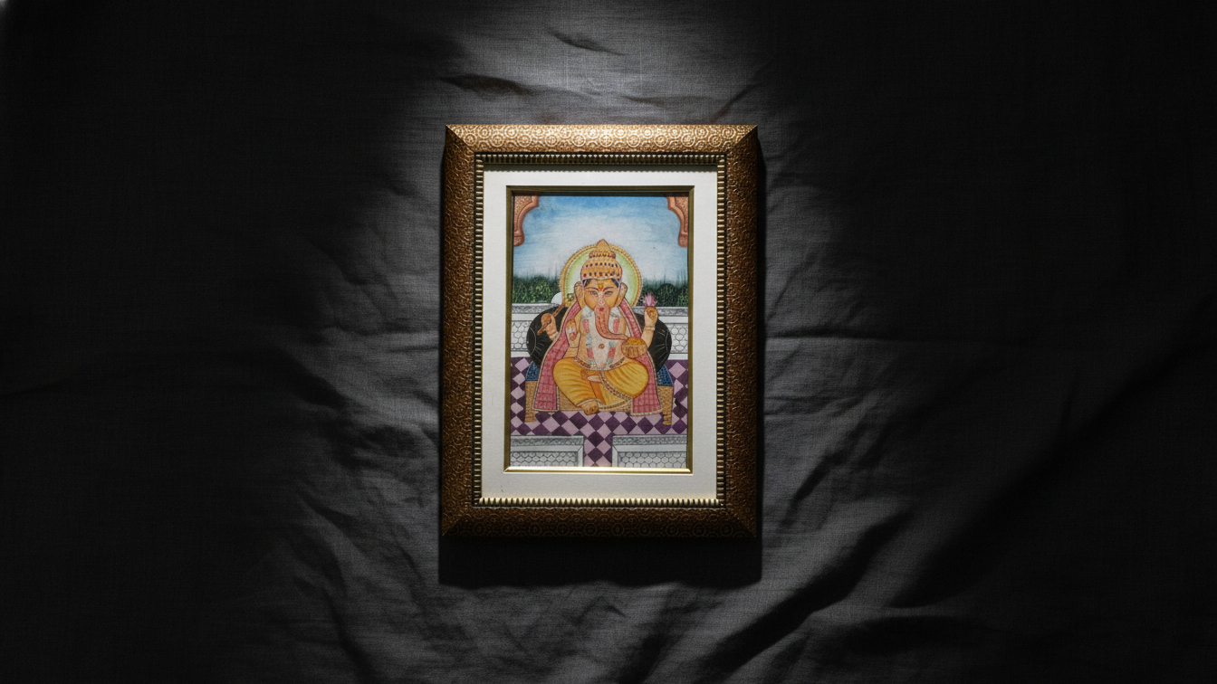 Blessing of Ganesha -Marble Painting 4
