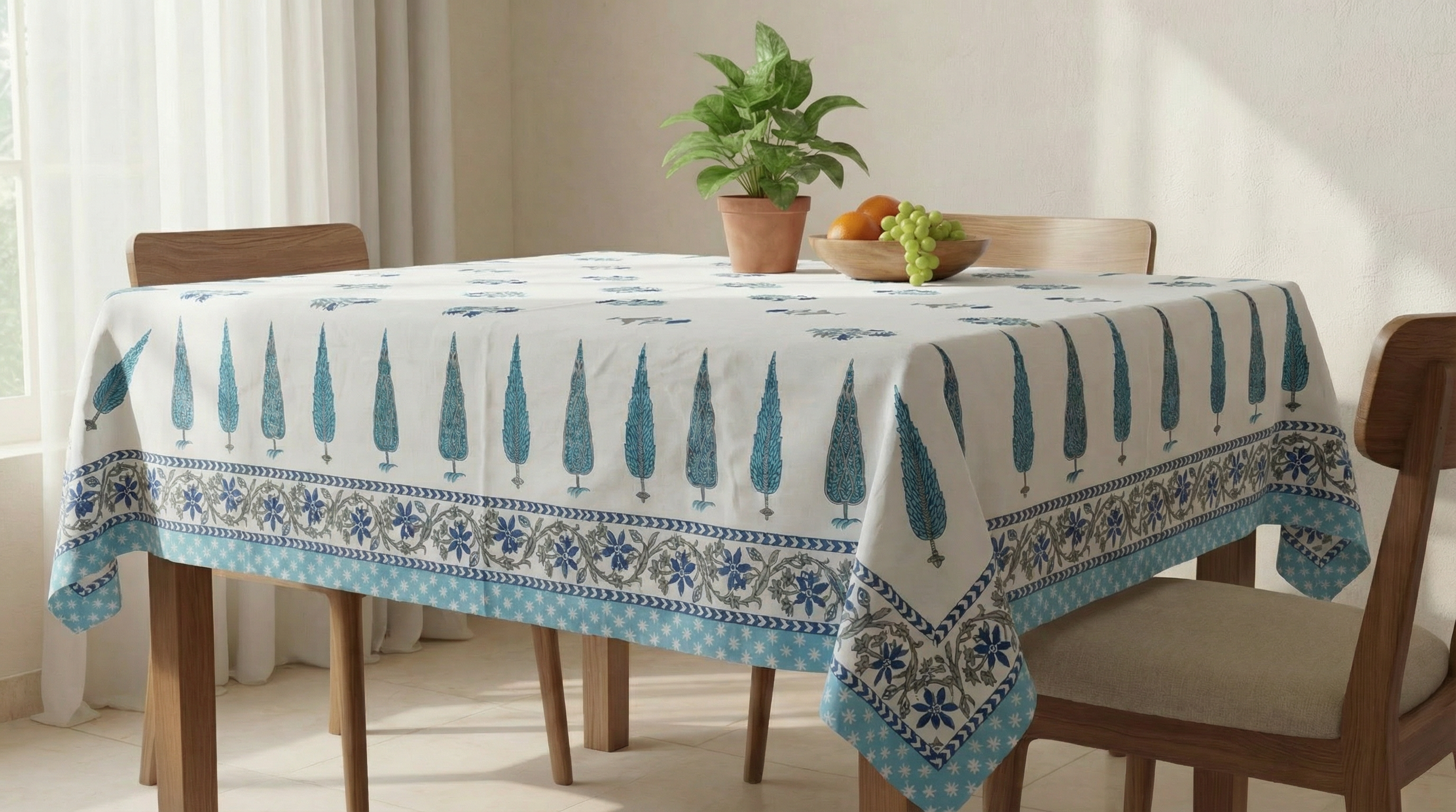 The "Veridian Leaf" Tablecloth