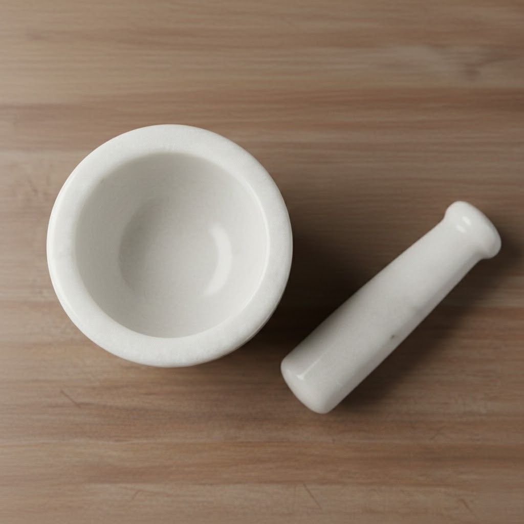 White Marble Khalbatta ( Mortar & Pestle ) 2