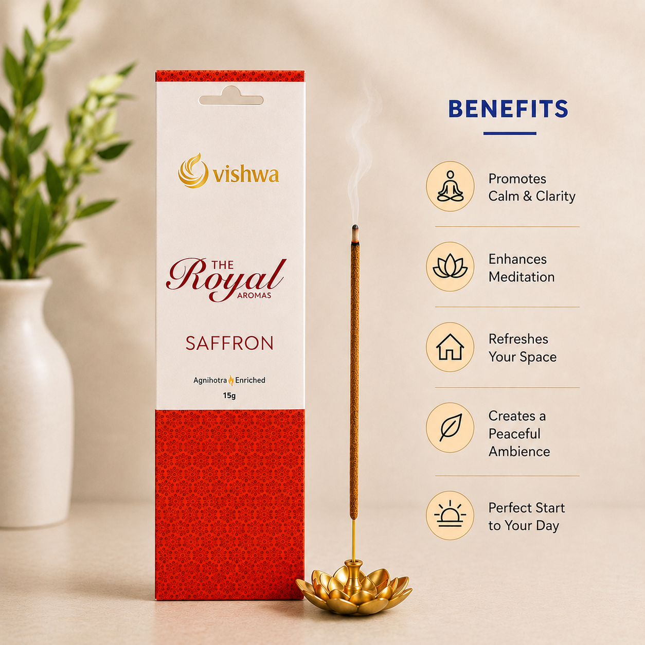 Royal Aromas Incense Sticks - Saffron 4