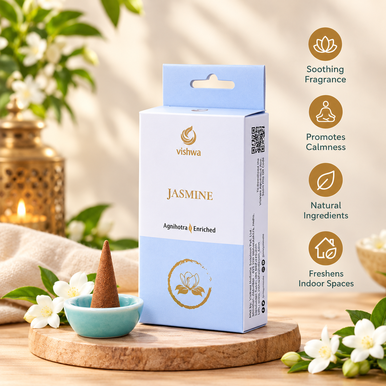 Natural Incense Cones - Jasmine 4