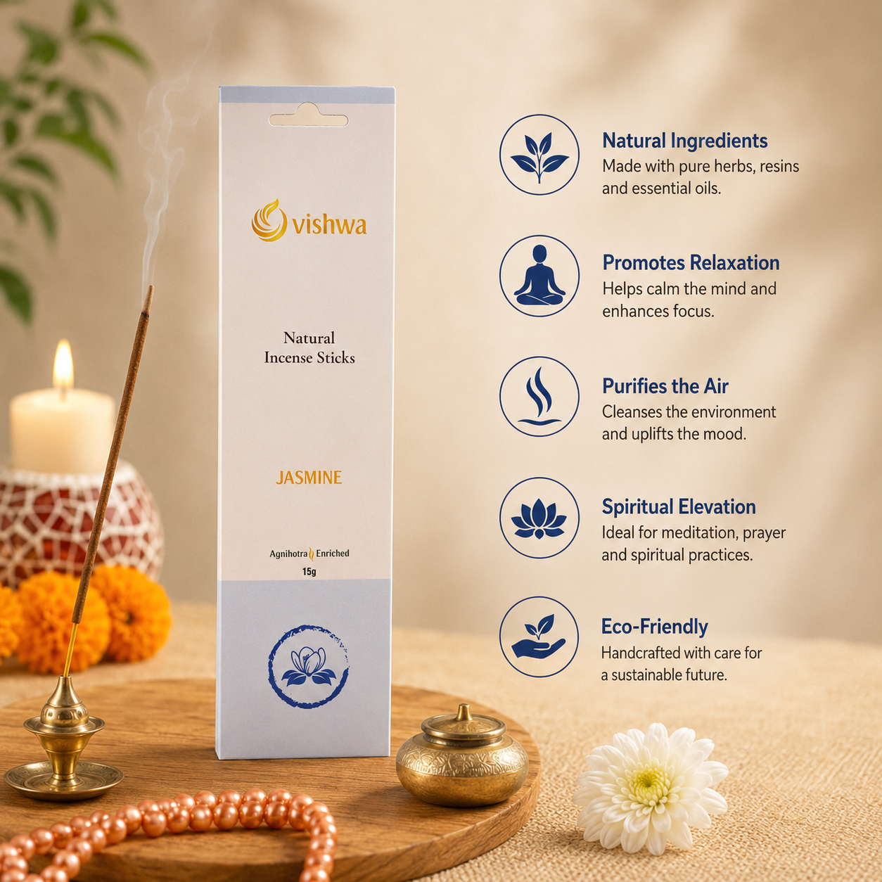 Natural Incense Sticks - Jasmine 3