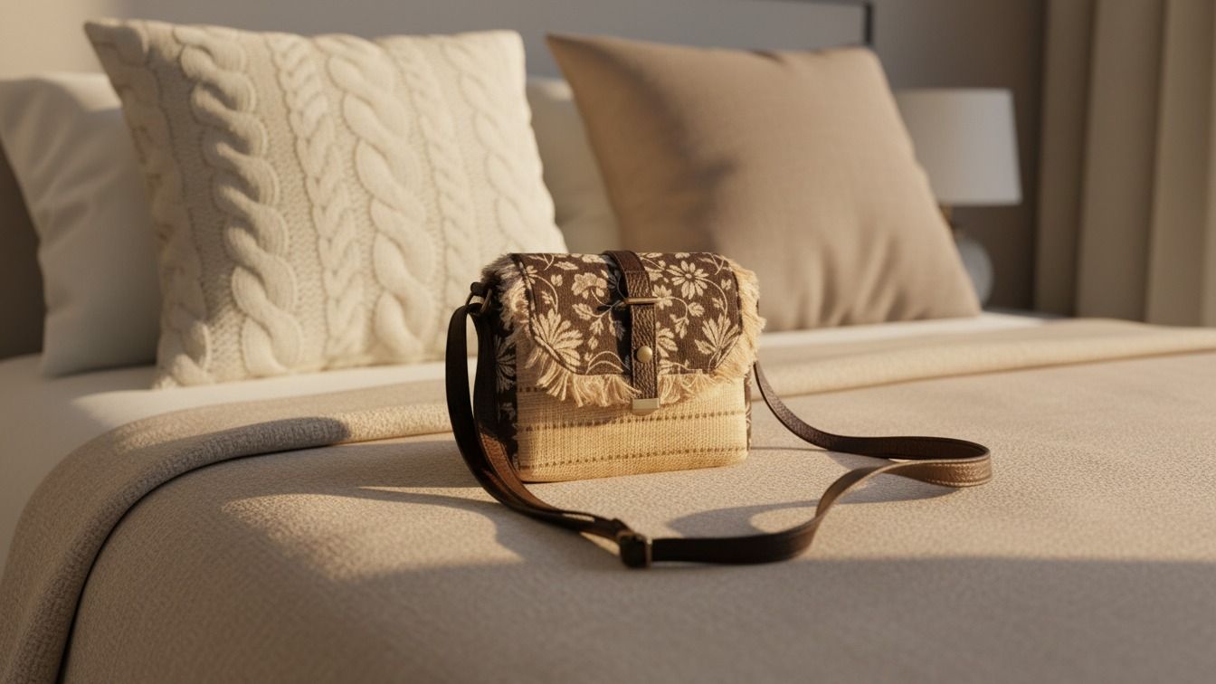 Noir Bloom Handcrafted Sling Bag