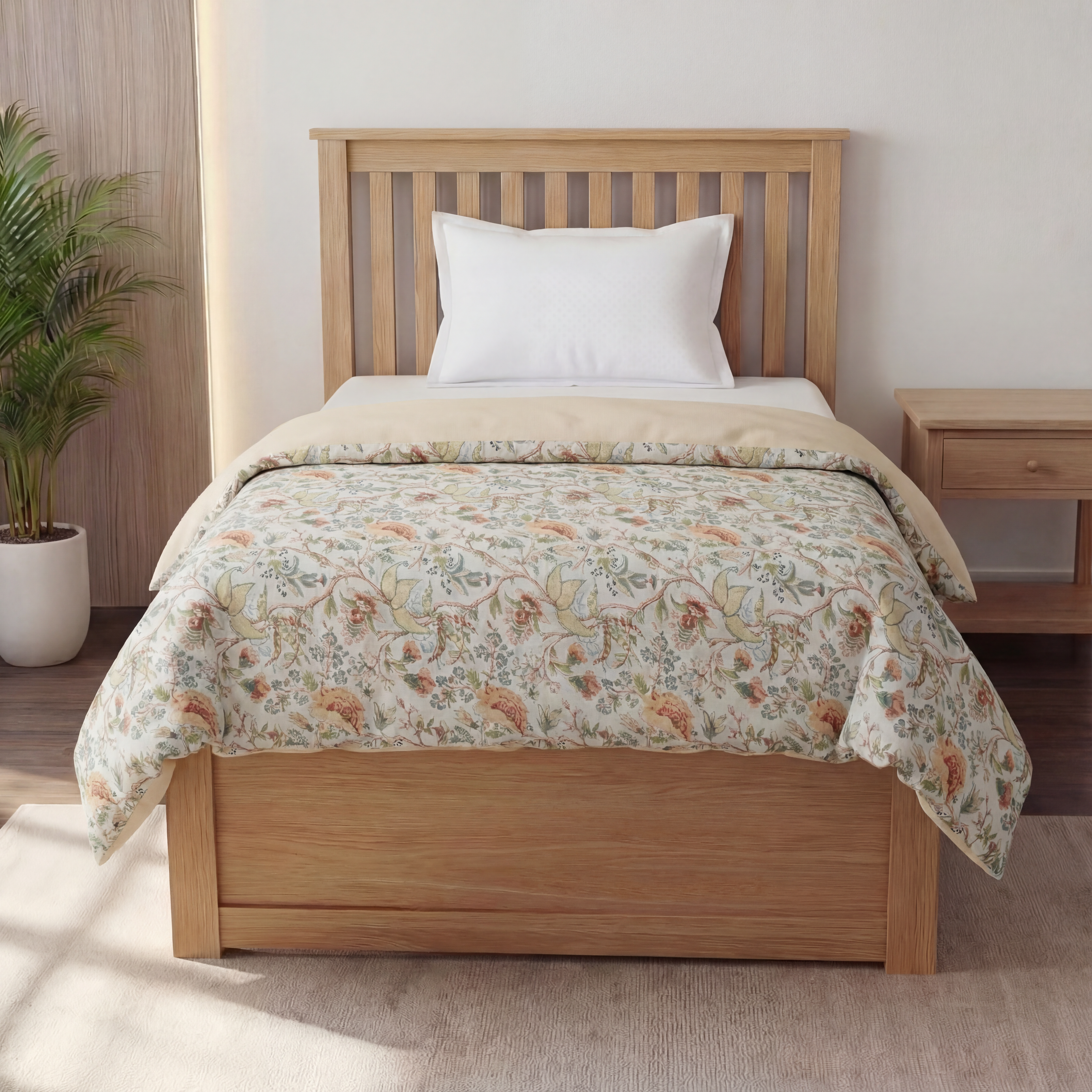 Vintage Floral Handcrafted Dohar (Single) 3