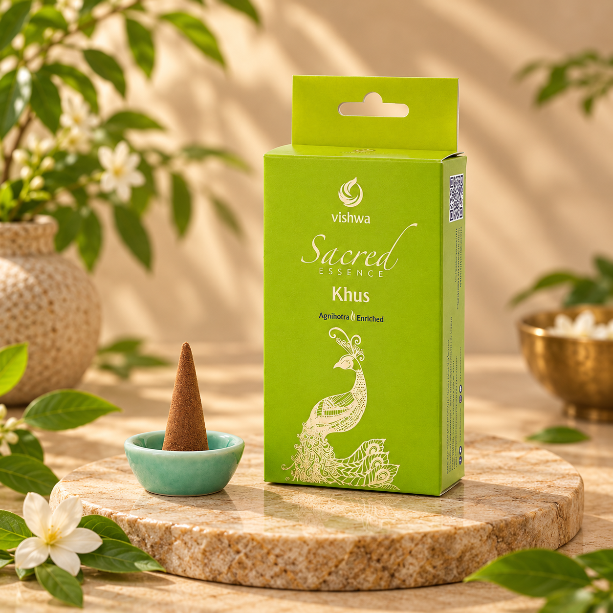 Sacred Essence Khus Incense Cones