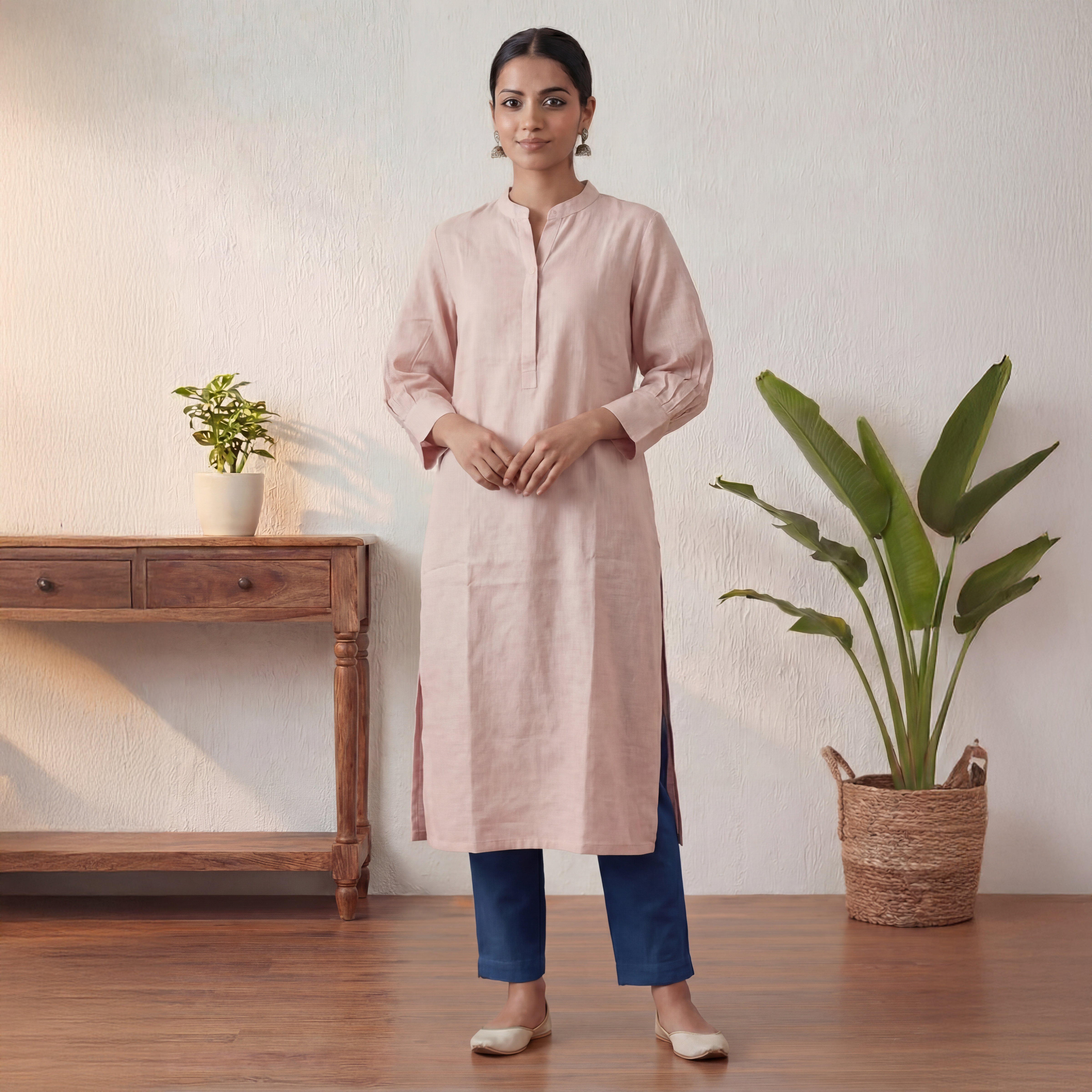 Dusty Rose - Women's Long Kurta