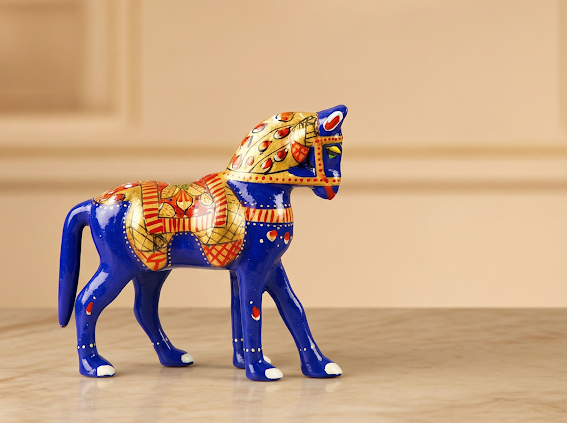 Meenakari Horse Decor Showpiece ( 3 inches ) 2