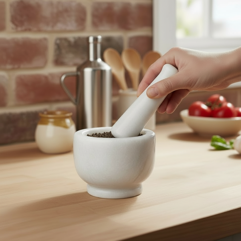 White Marble Khalbatta (Mortar & Pestle) 4