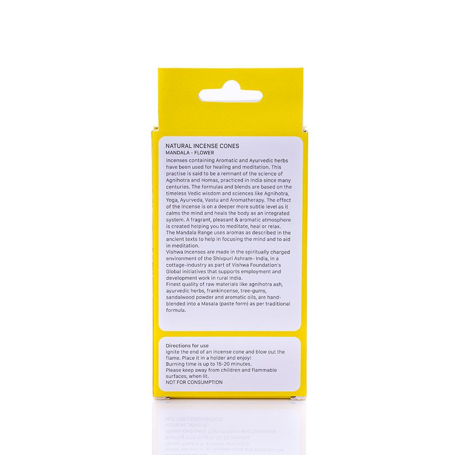 Mandala Incense Cones- Yellow 3