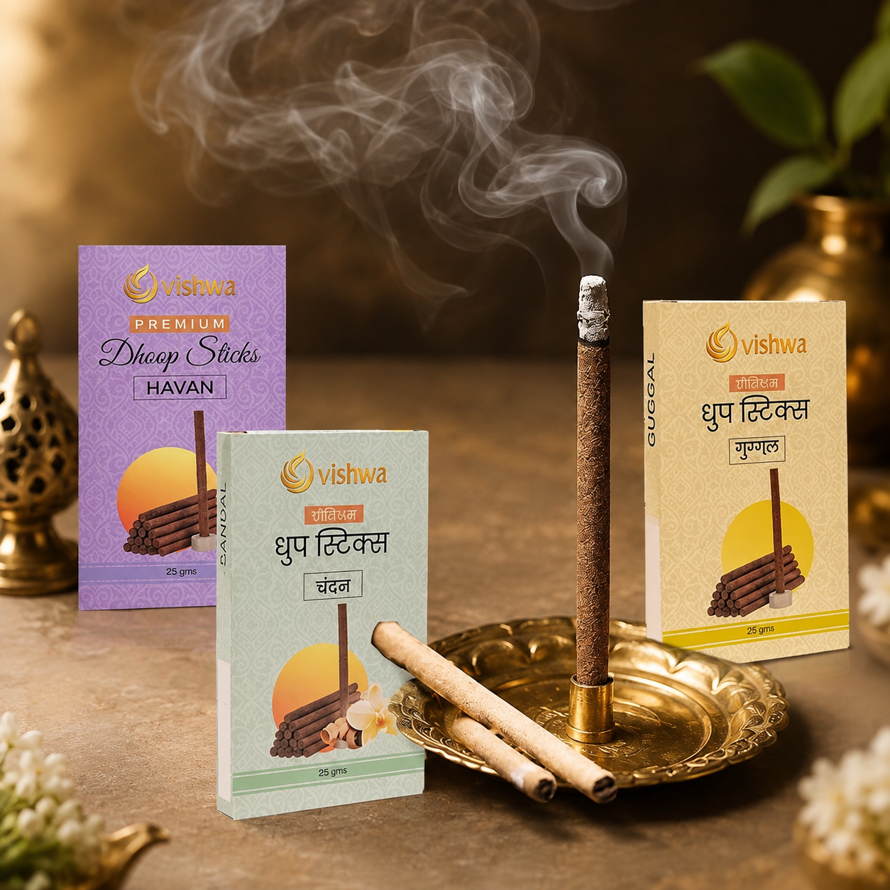Dhoop Sticks Bundle - Floral - ( Guggal + Mogra + Jasmine )