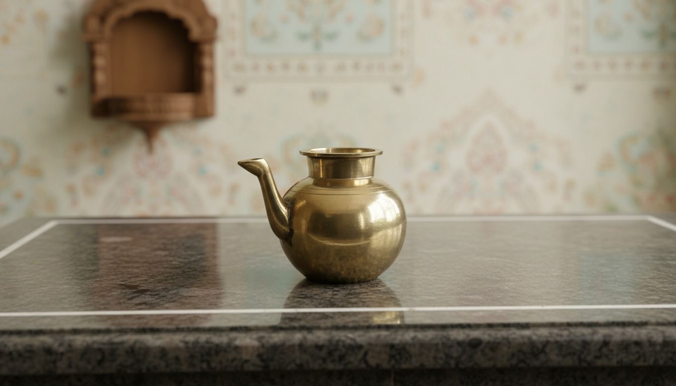 Traditional Brass Lota with Spout (Pooja Achaman Pot)