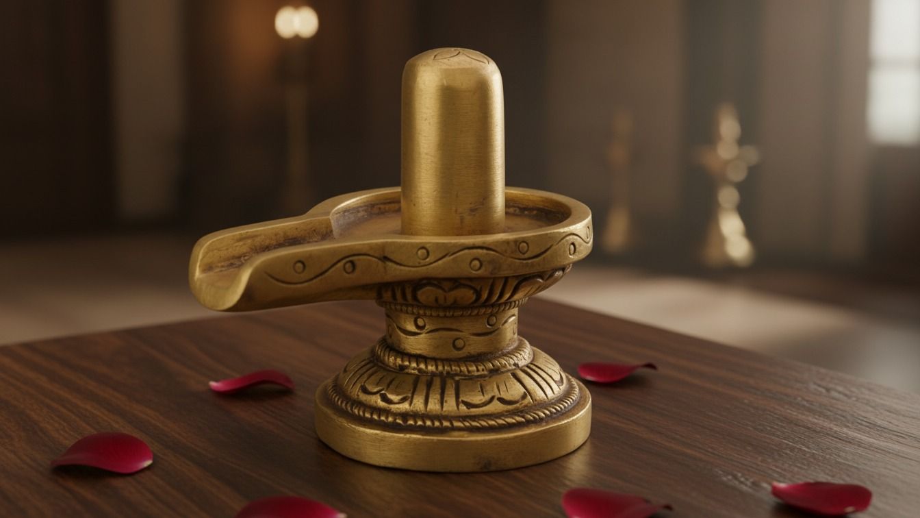 Brass Shivling ( mid size ) 2