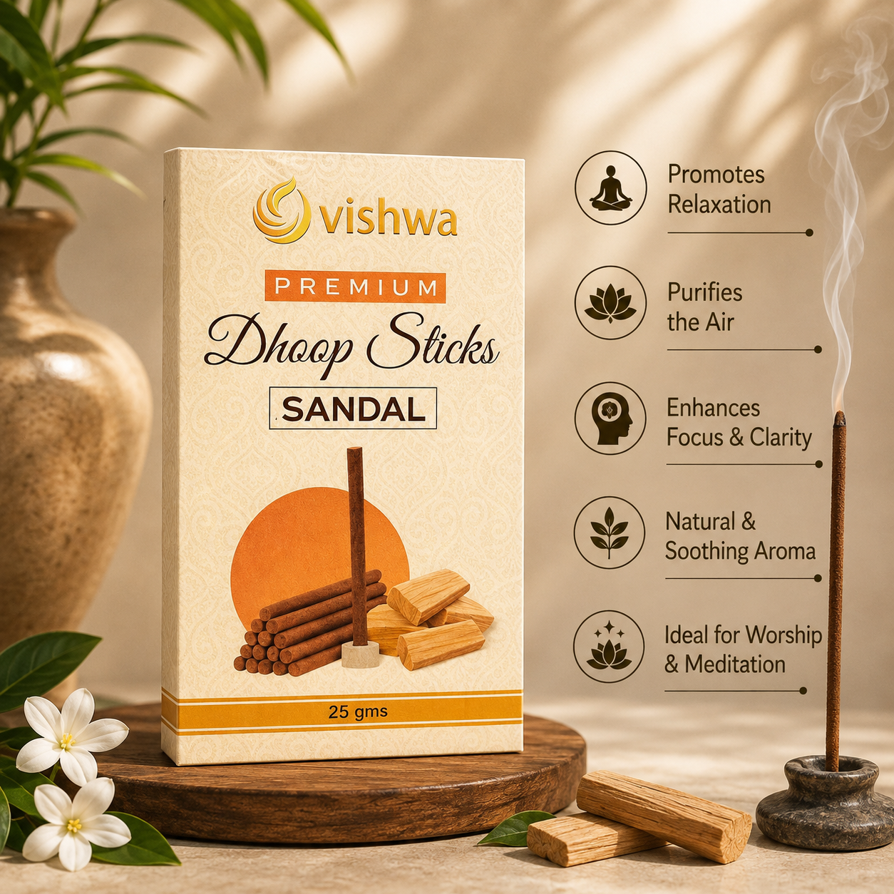 Dhoop Sticks - Sandal 4