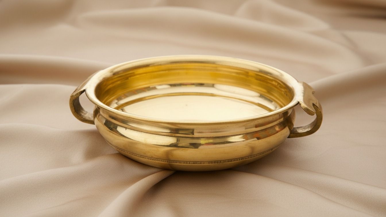 Traditional Brass Urli Bowl ( 8 inches ) 5