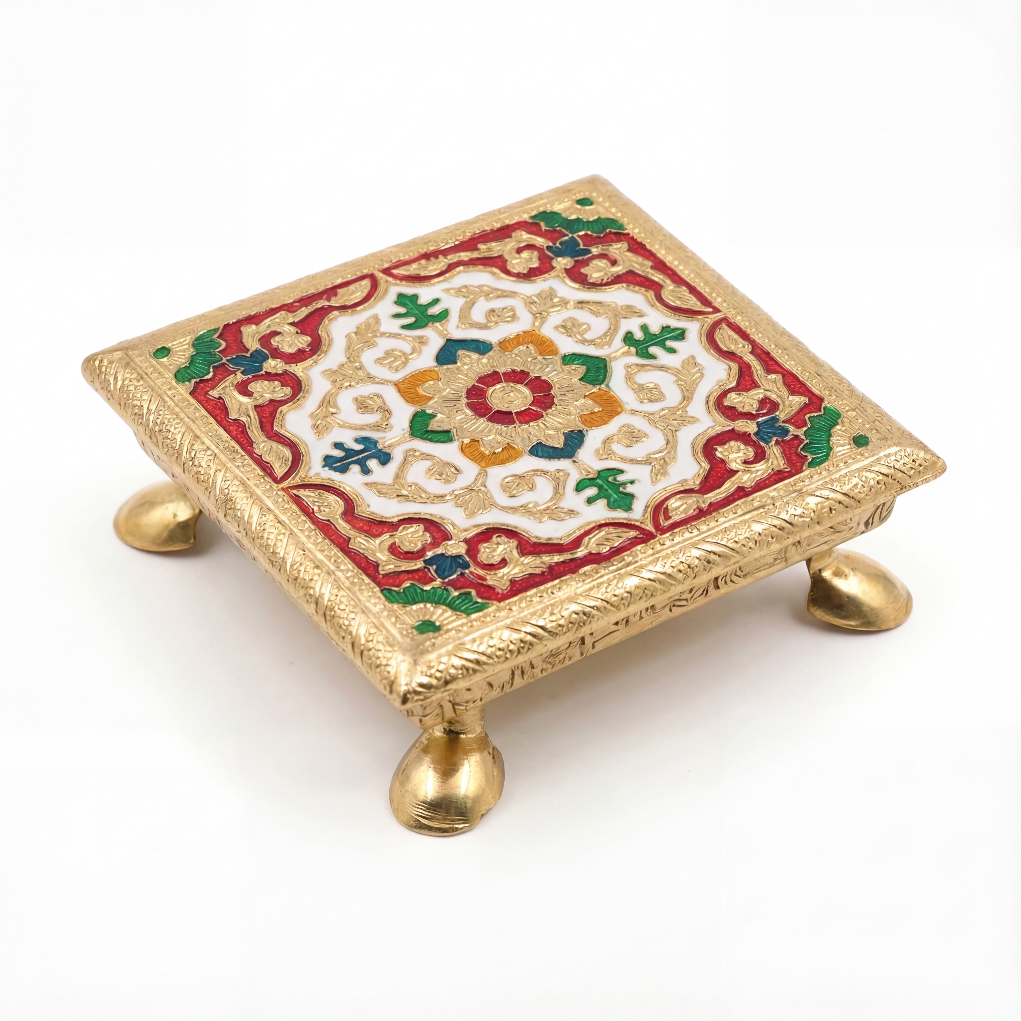 Vishwa Devarchana Meenakari Chowki (6 x 6) 2