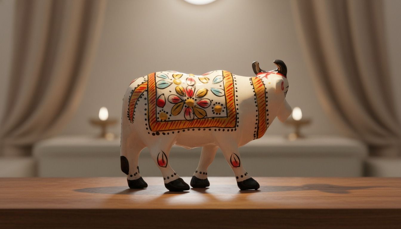 Hand-Painted Decorative Cow  2