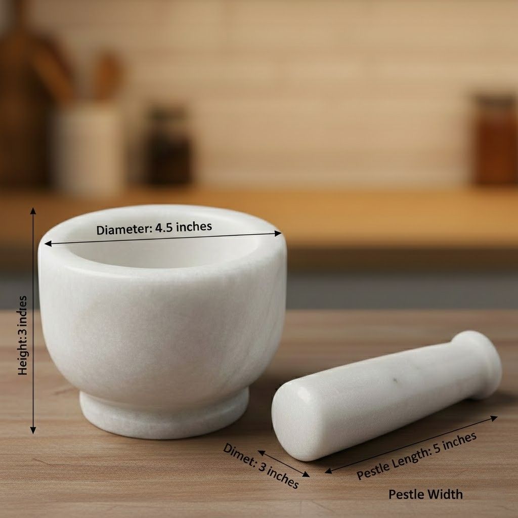 White Marble Khalbatta ( Mortar & Pestle ) 3