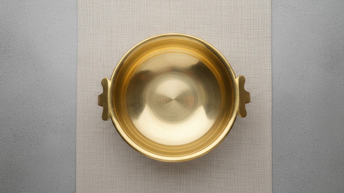 Traditional Brass Urli Bowl ( 8 inches ) 6