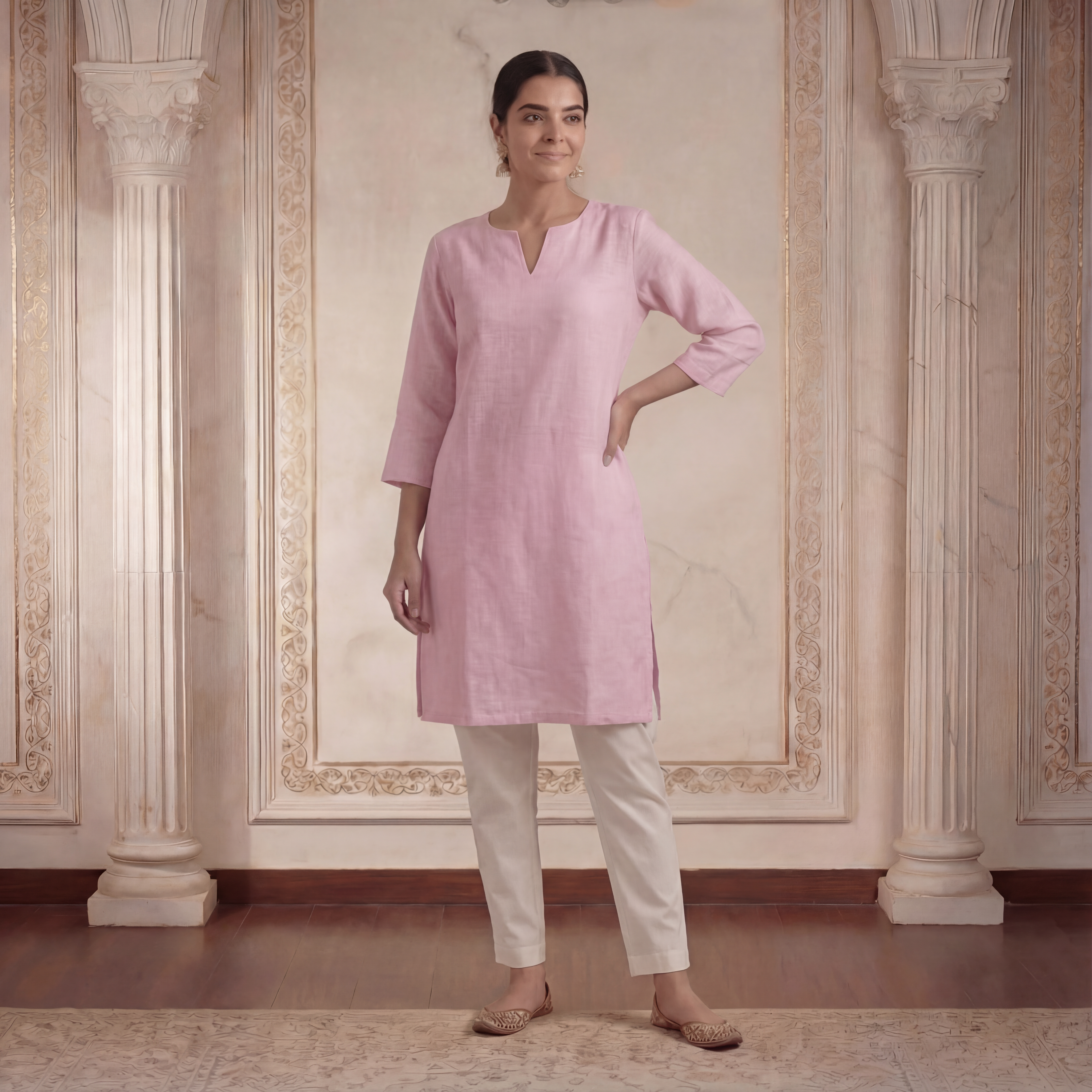  Rose Mist - Women's Short Kurta  4