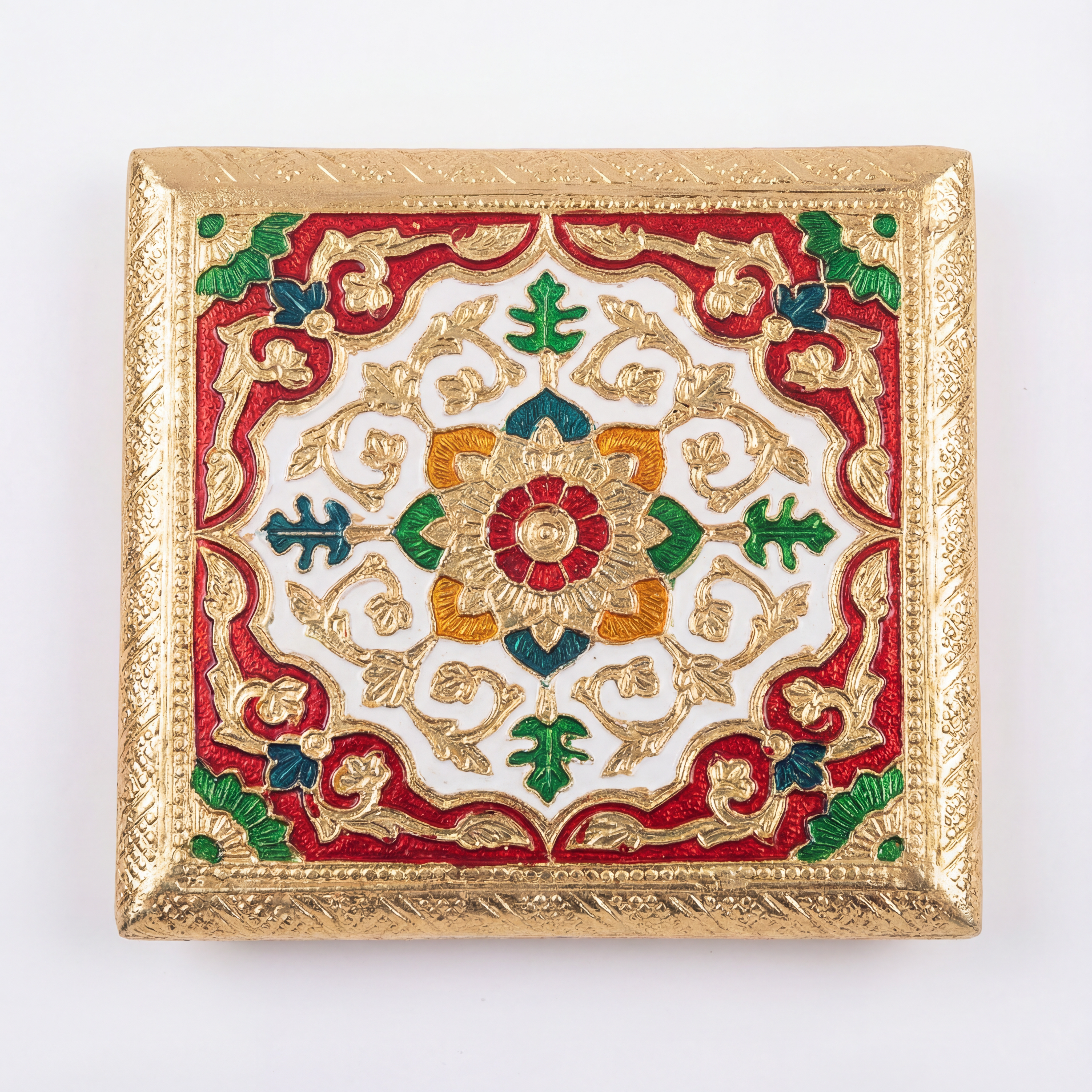 Vishwa Devarchana Meenakari Chowki (8*8) 5