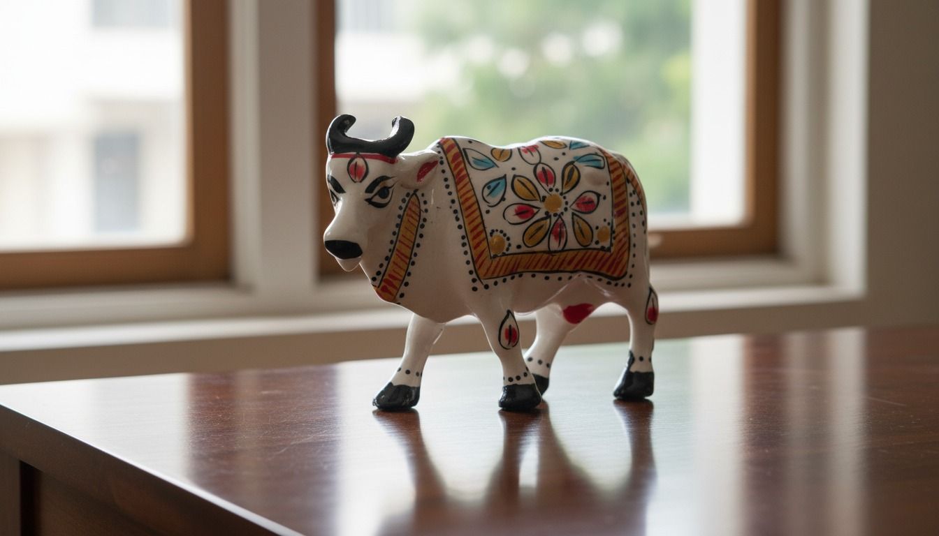 Hand-Painted Decorative Cow  3