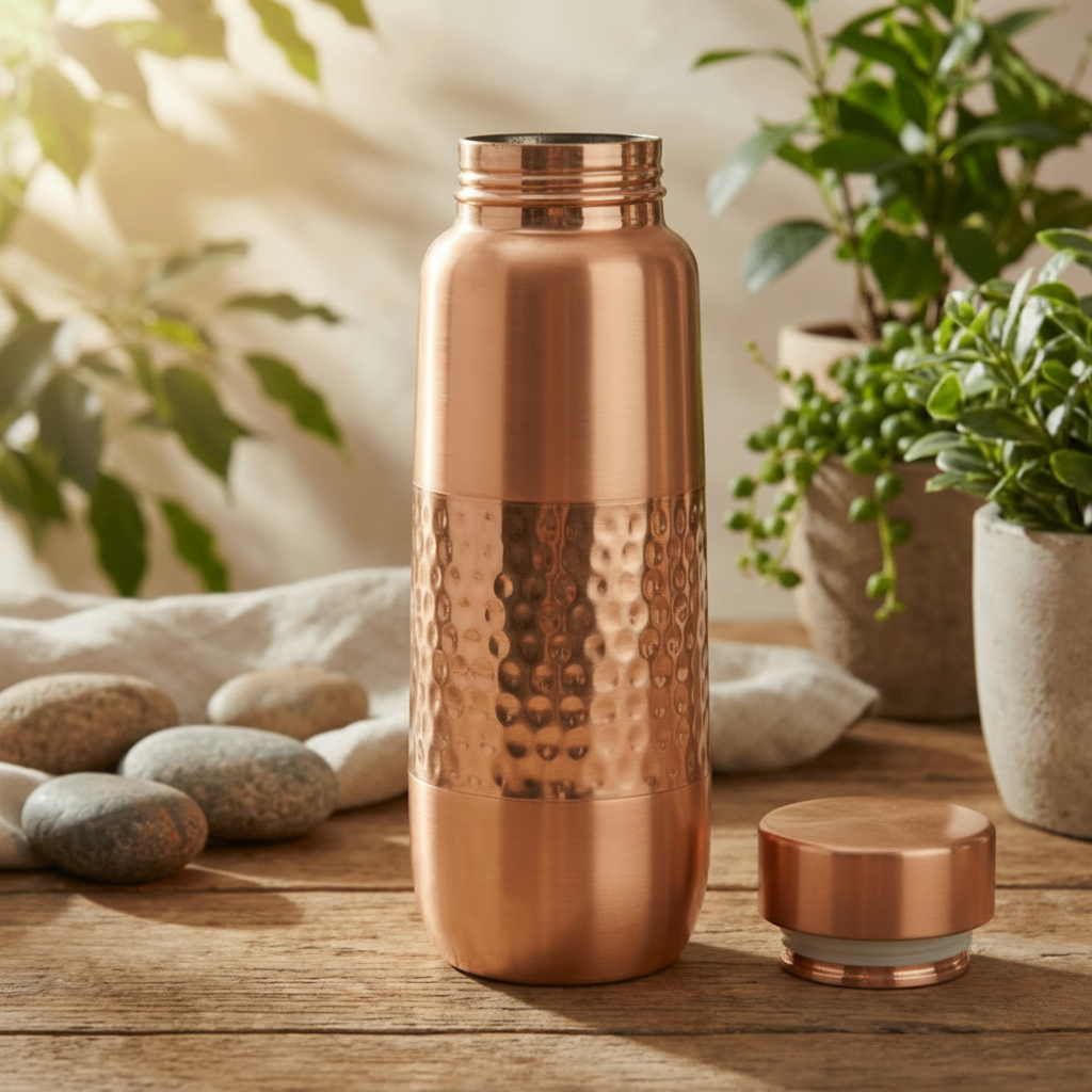 Hammered Copper Water Bottle 3
