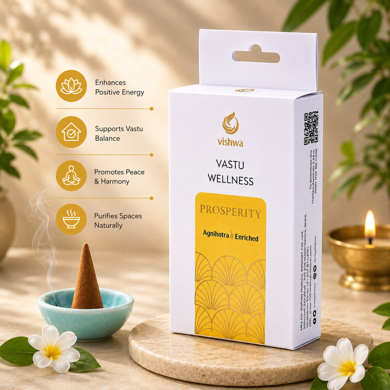 Vastu Wellness Incense Cones - Prosperity  3