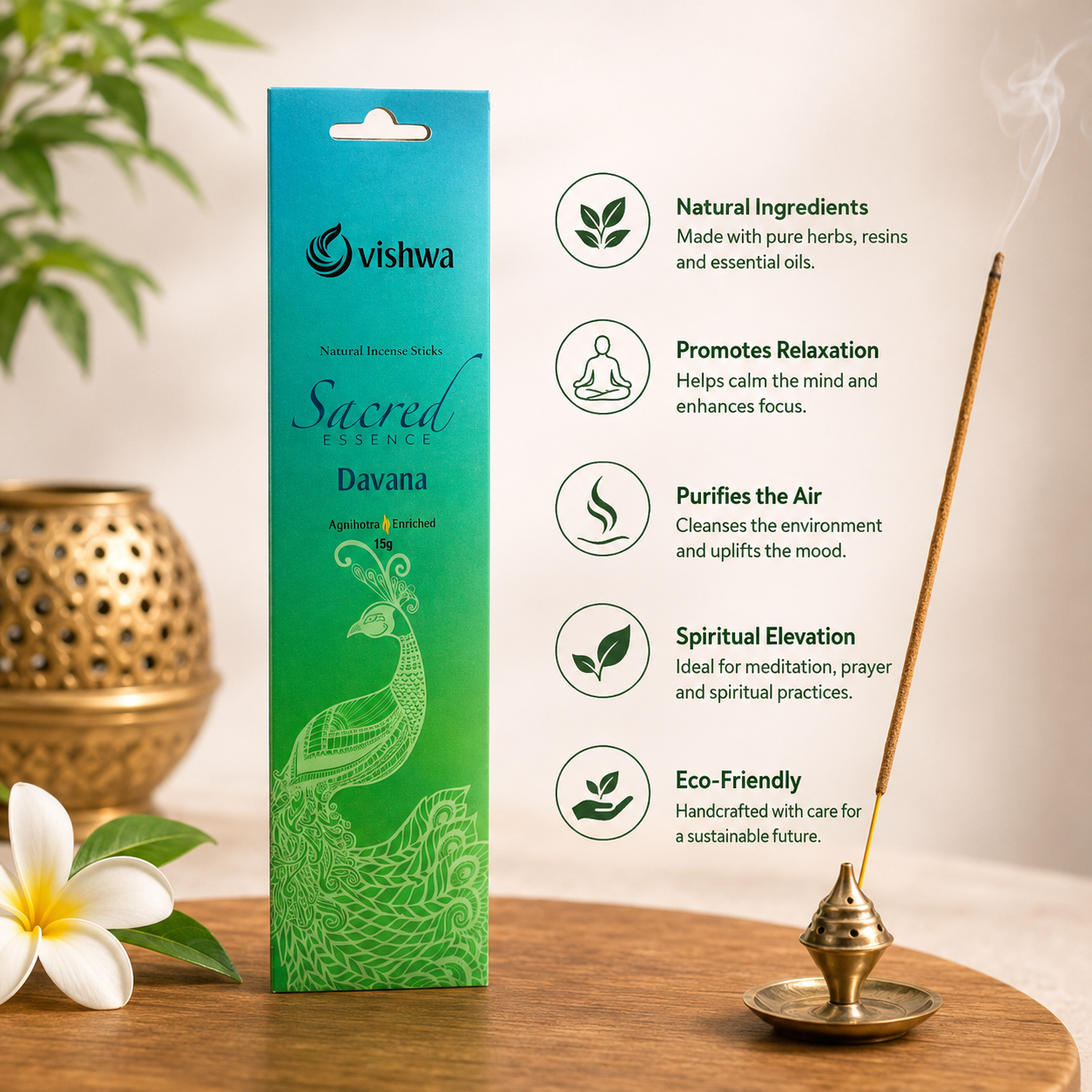 Sacred Essence Incense Sticks- Davana 3