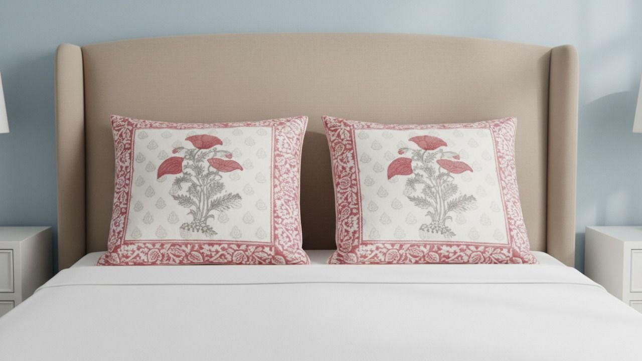 Royal Bloom Embroidered Cushion Cover 3