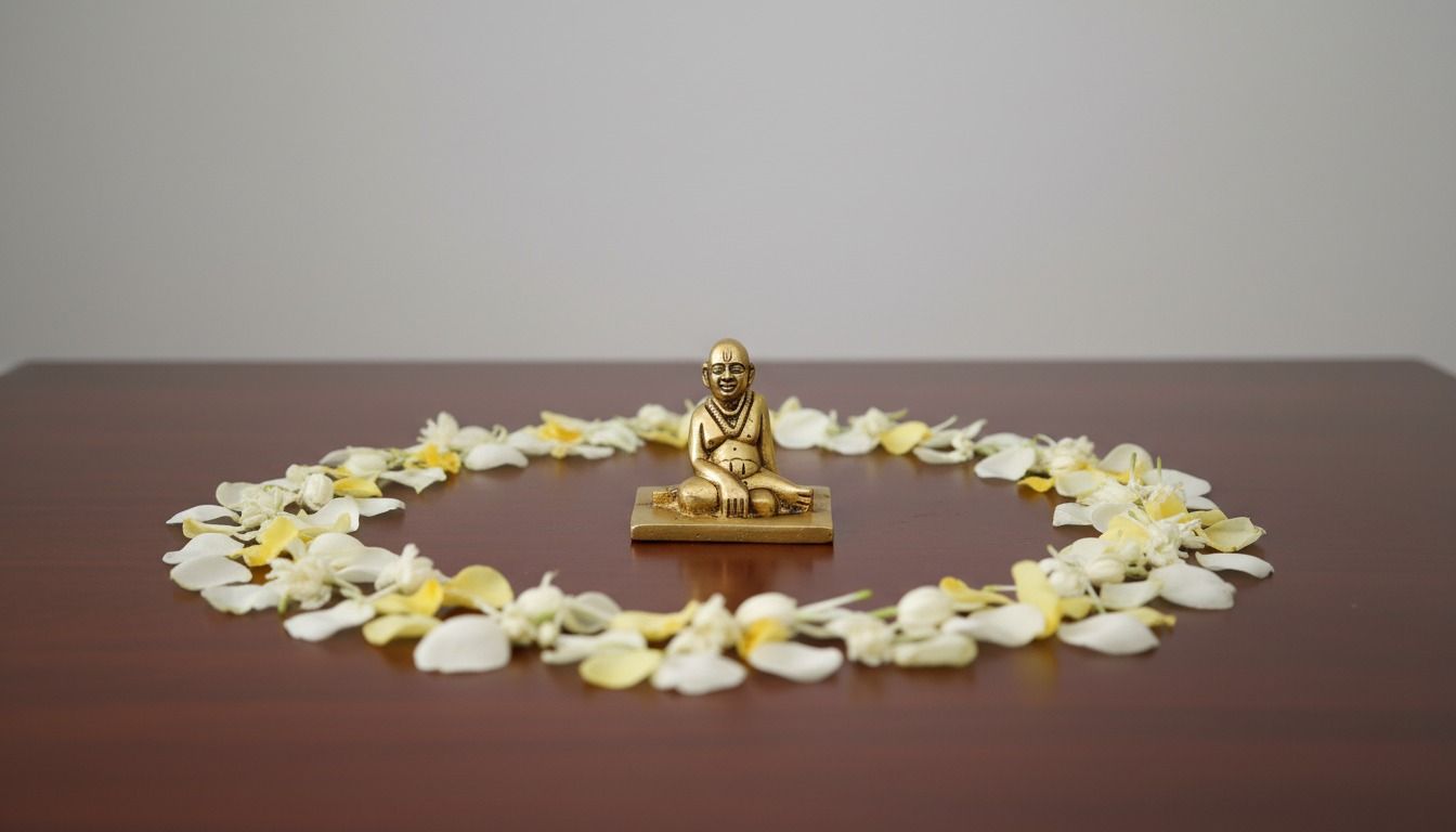Brass Shree Swami Samarth Idol ( Seated pose ) 4
