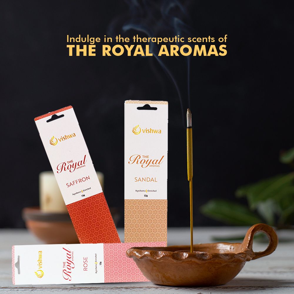 Premium Incense Sticks Bundle - Royal - ( Rose + Saffron+ Sandal) 3