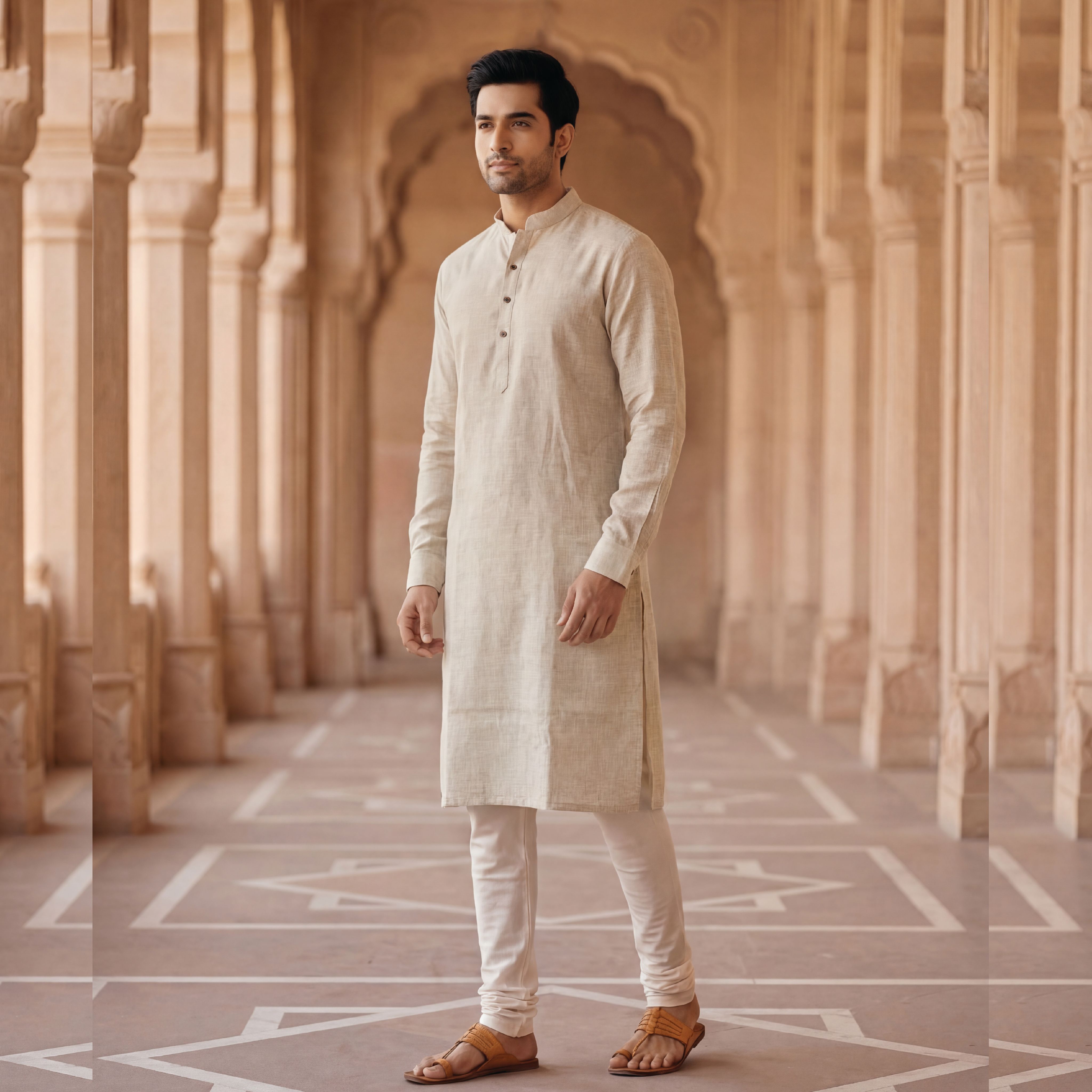 Honey Gold - Men's Long Kurta 2