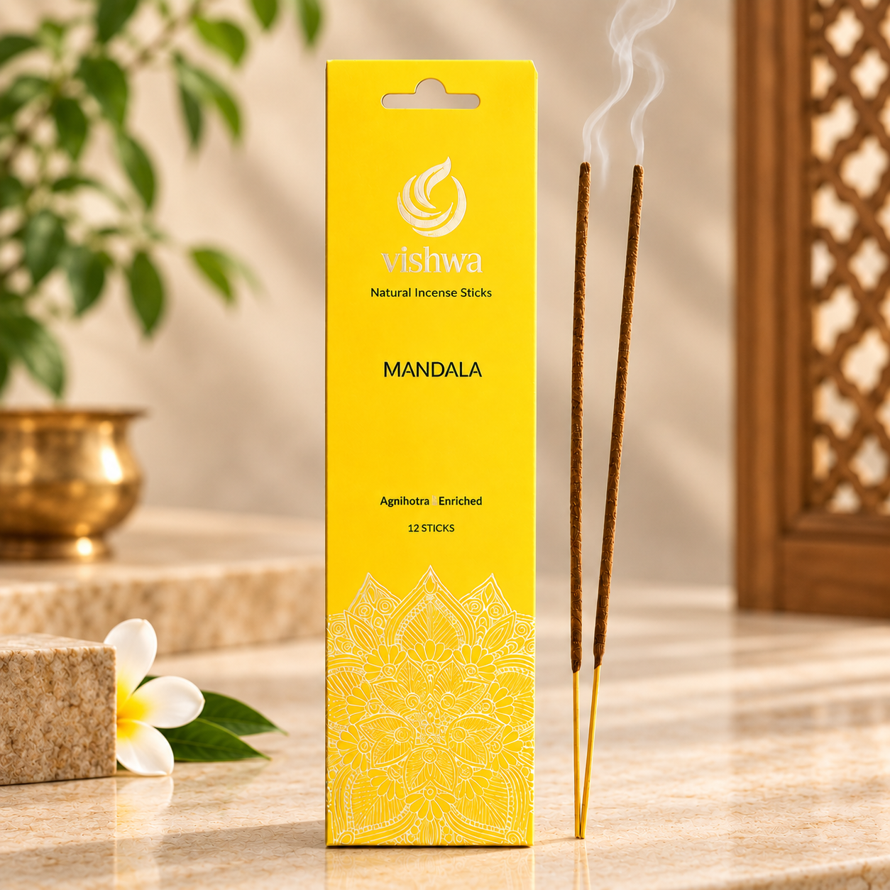 Mandala Incense Sticks - Yellow 