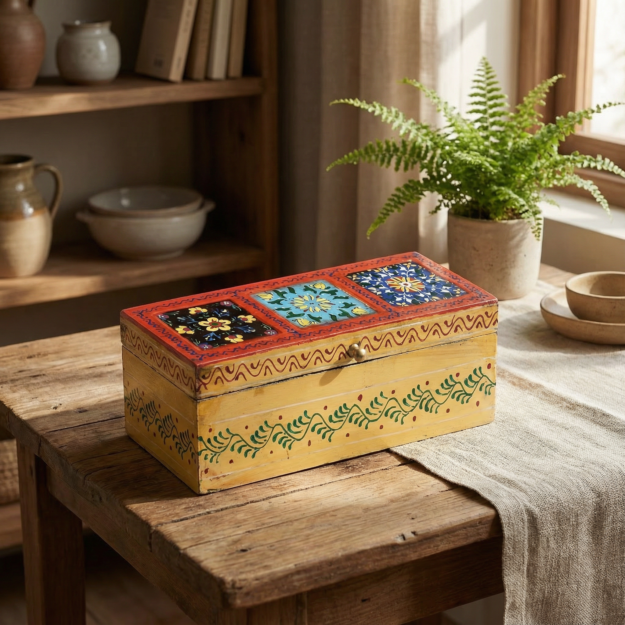 Royal Rangoli Wooden Jewellery Box 2