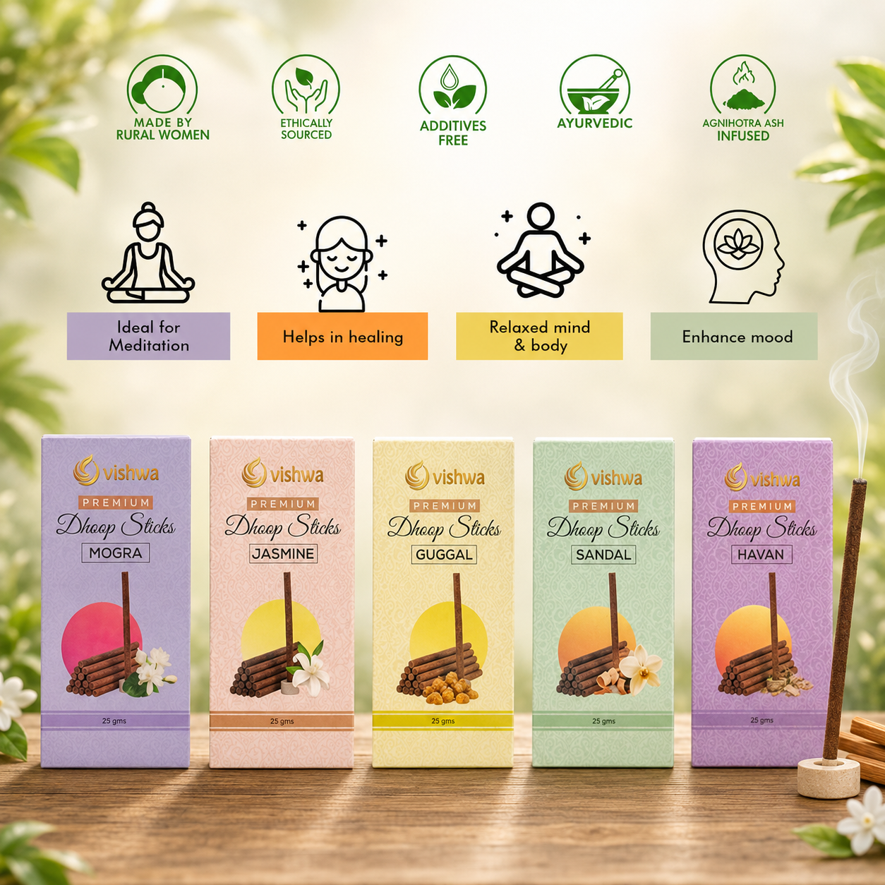 Assorted Dhoop Sticks Bundle - All 5 3